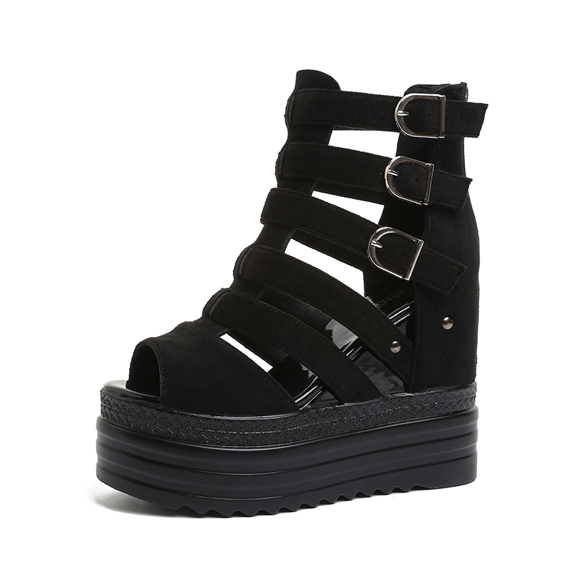 Wedge Espadrille Women - 11CM Designer Damen Sommer Ledersandalen Offene