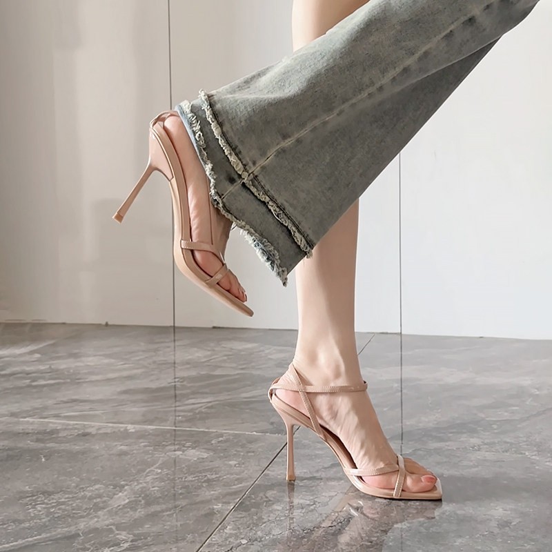 Sandal Strappy Heeled - Stiletto-Sandalen für Damen Xia Einriemige Quadratische