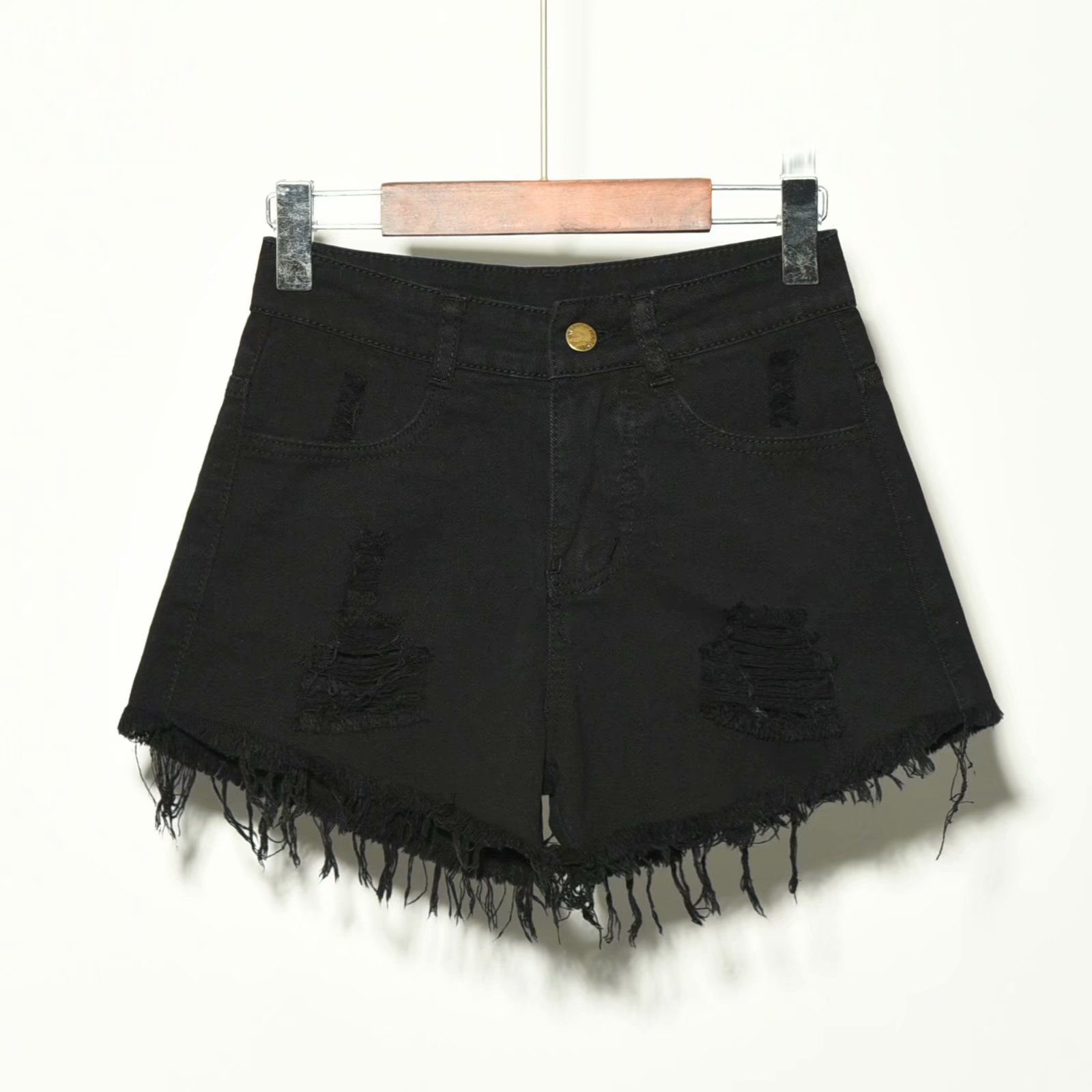 Hochgeschnittene Denim-Shorts  – Shorts Denim Frayed Bewertung und Preis