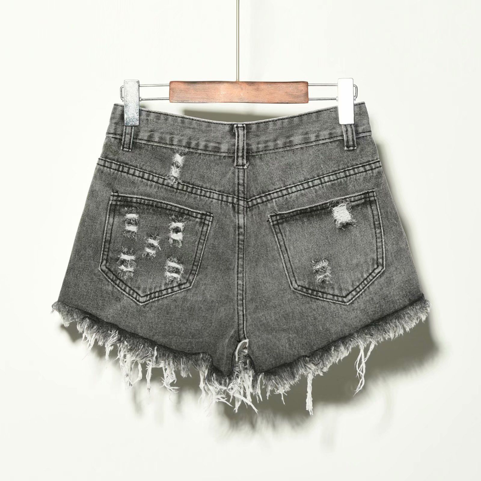 Hochgeschnittene Denim-Shorts  – Shorts Denim Frayed Bewertung und Preis