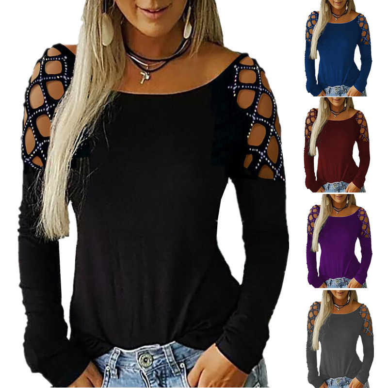 Damen Off-Shoulder Langarm T-S – Blouse Off Shoulder Bewertung und Preis